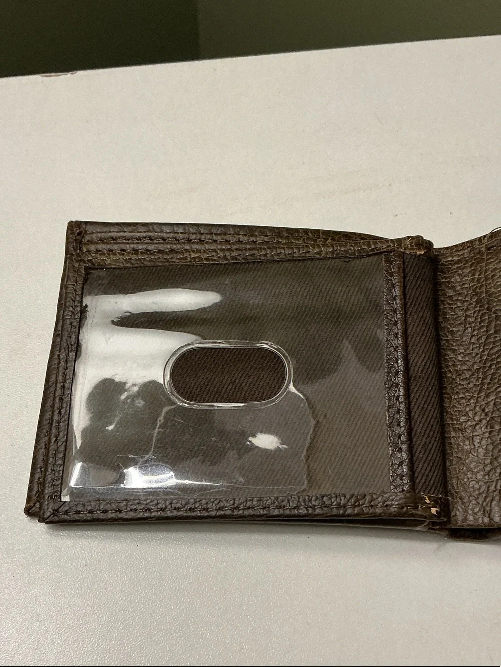 Genuine American Bison Leather Bi-Fold Wallet Brown New Without Tag
